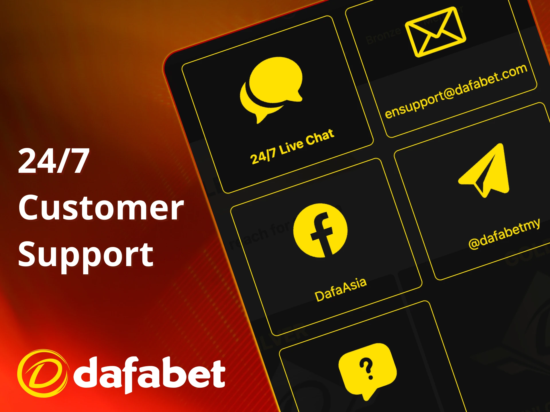 Get expert help anytime with Dafabet.