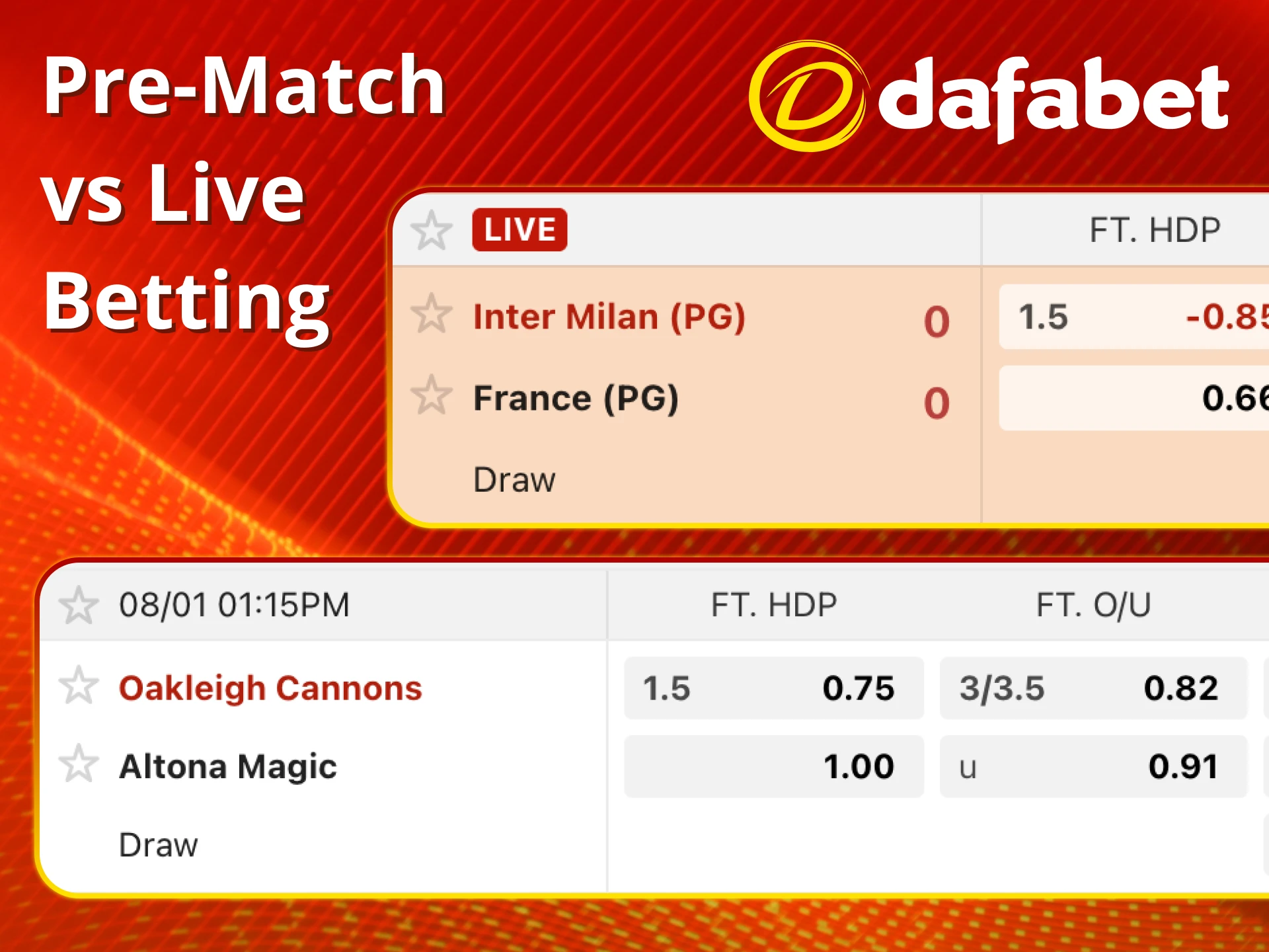 Choose your strategy on Dafabet today.