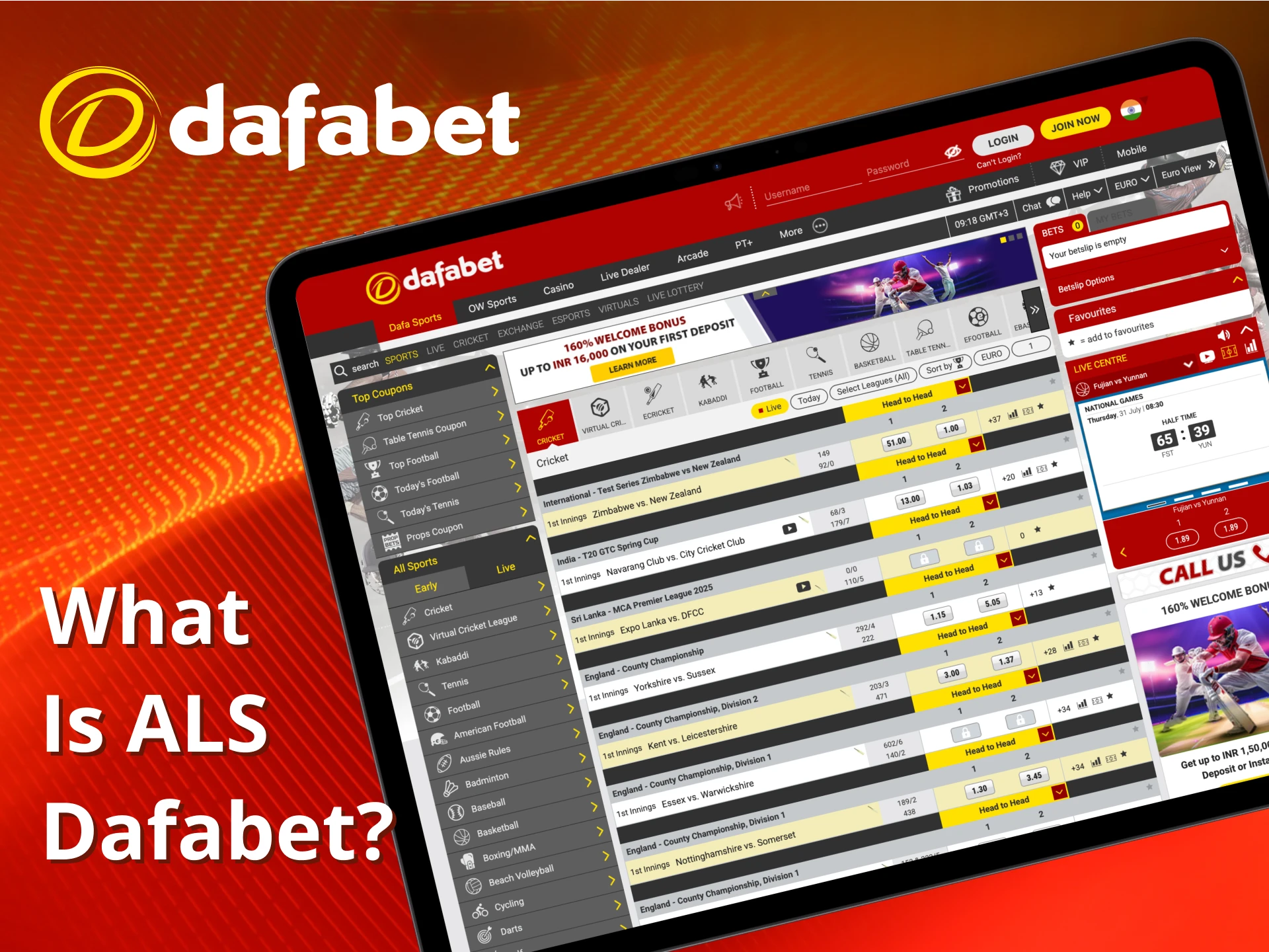 Discover ALS and support via Dafabet.