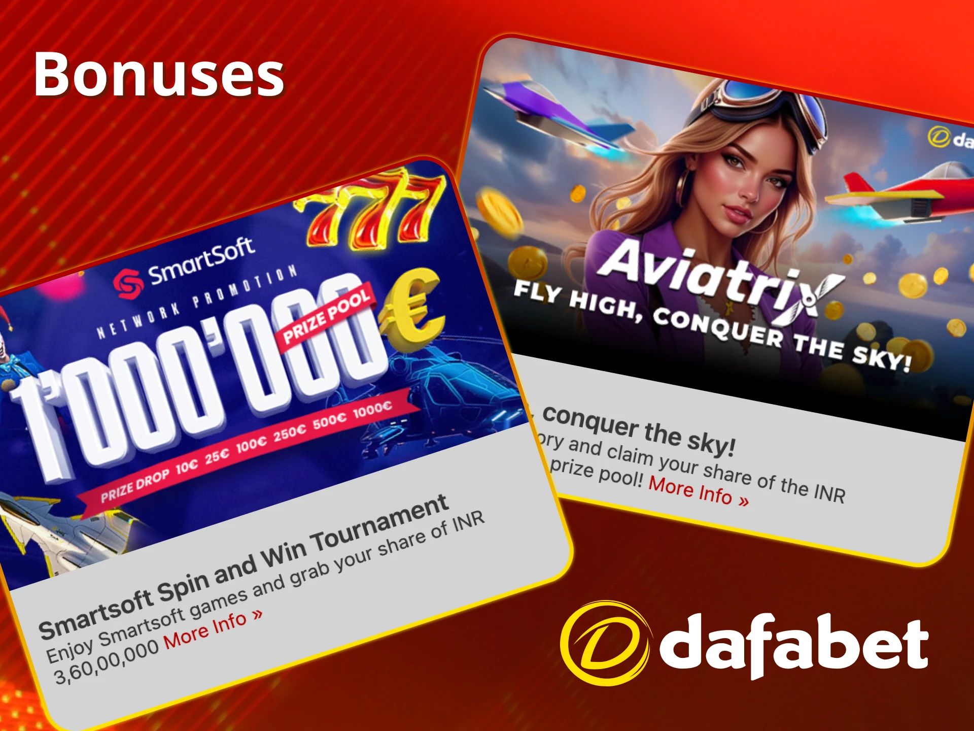 Aviator bonuses await you at Dafabet.