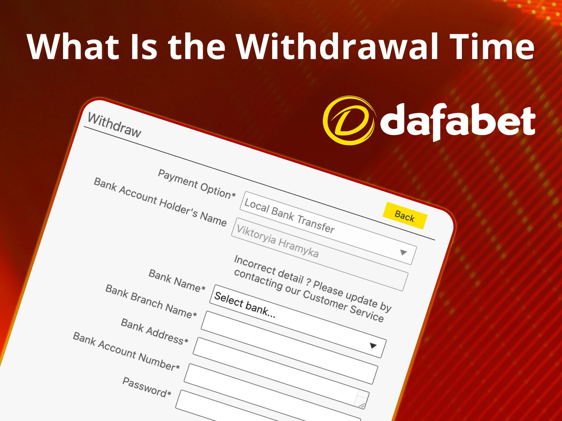 Know payout times on Dafabet.