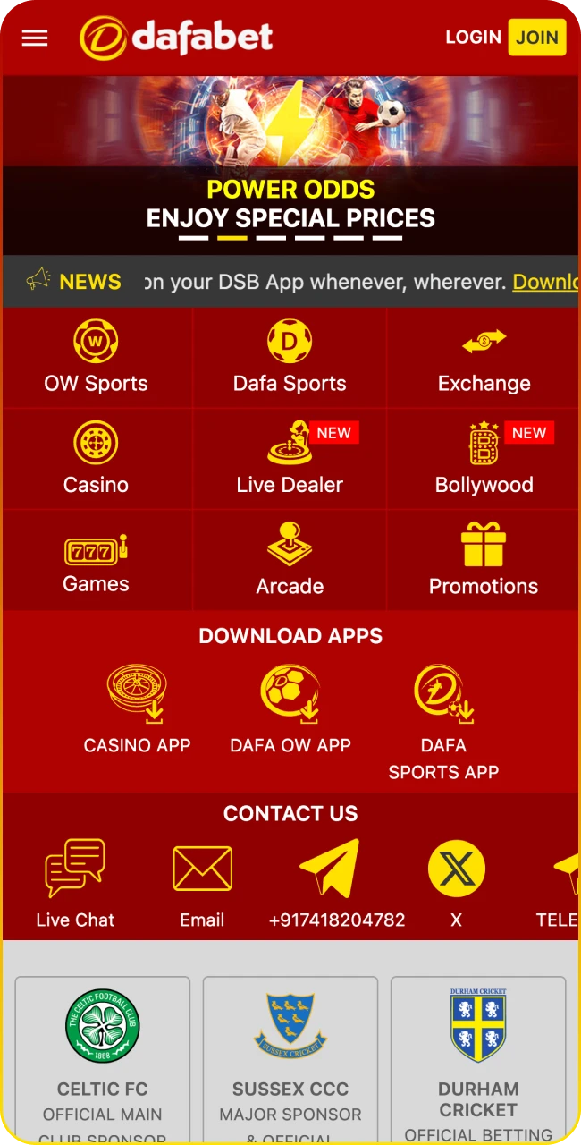 Play top games at Dafabet iOS website.